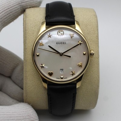 Gucci G-Timeless 36mm Steel MOP Dial Quartz Ladies Watch YA1264044