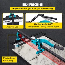 47" Tile Cutter with Laser Guide - Professional Manual Tile Cutting Machine