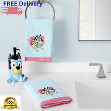 3pc Bathroom Set 2 Embroidered Hand Towels 3D Character Soap Lotion Pump New