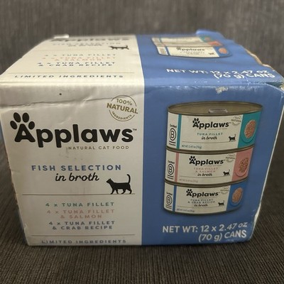 Applaws Natural Wet Canned Cat Food Limited Ingredients Tuna Salmon Crab 12 Cans