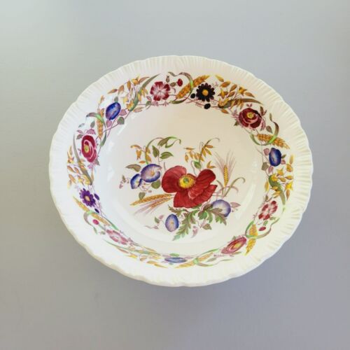 Wedgwood Cornflower Cereal Bowl Shell Edge Earth Tones 1940-64 Autumn Fall Decor - Picture 3 of 10