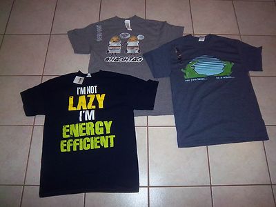 New - 3 Men's T-Shirts Medium - Energy Efficient - Hashtag - Alligator Crocodile