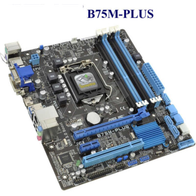 For Asus B75M-PLUS LGA1155 Desktop Motherboard SATA3.0 IntelB75