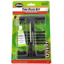 SLIME Tire Plug Kit Car Truck ATV Tires 8 piece Rubber Cement Plug Repair Kit 