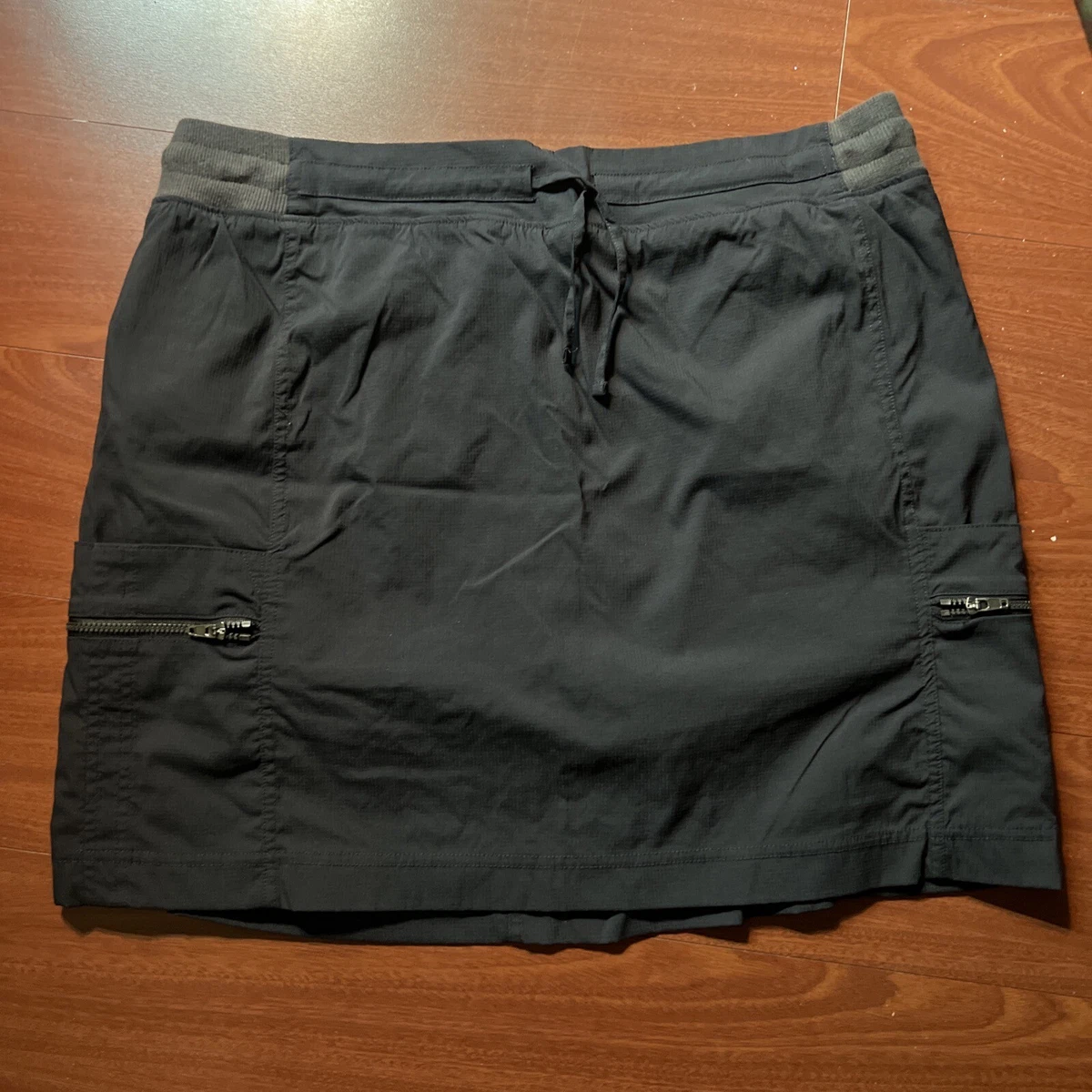 Te Verde Women s Skort Gray Side Pockets w zipper pocket Size XL