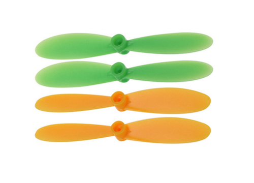 Hubsan X4 H107D Green and Yellow Propeller Blades Props Rotor Set 55mm - Picture 2 of 3
