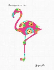 Flamingo Neon 2 Needlepoint Kit or Canvas
