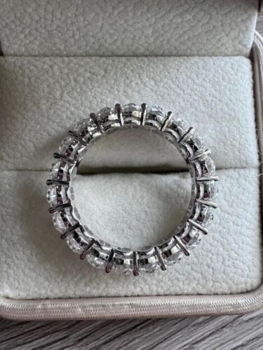 14Kt Gold 6.85Ct Lab Grown/CVD Diamond Oval New Year Gift Eternity Band Ring - Picture 10 of 16