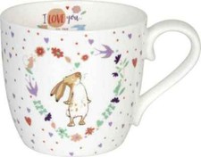 Little Valentine Weißt du eigentlich wie lieb ich Teetasse Bone China 0,35 L
