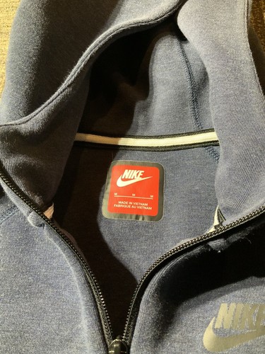 Youth Nike Tech Fleece Size Medium Obsidian Blue Zip-Up Jacket - Picture 6 of 12