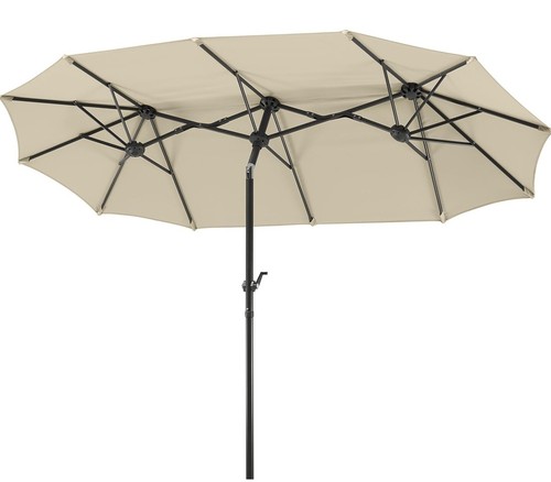 Ombrello Salerno, colore: naturale, rettangolare, 300x150 Cm Balconi E Giardino - Foto 2 di 12