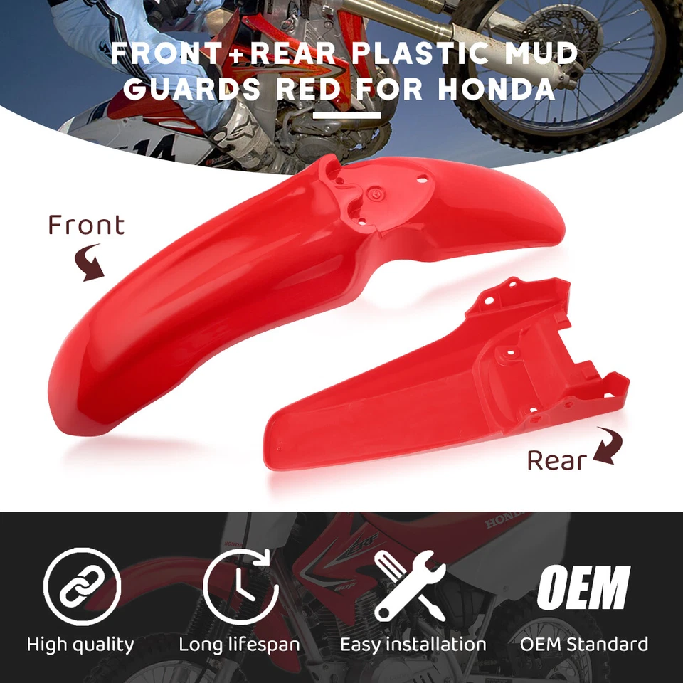 Брызговик переднего и заднего крыла для Honda CRF80F CRF100F 2004 2005 2006 2007 2008 - Изображение 2 из 4
