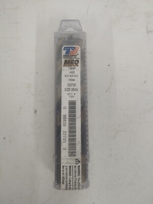 Triumph Twist Drill Co. 022725, 25/64'', HSS BLK/Golf Oxide Drill Bits (Qty6) 