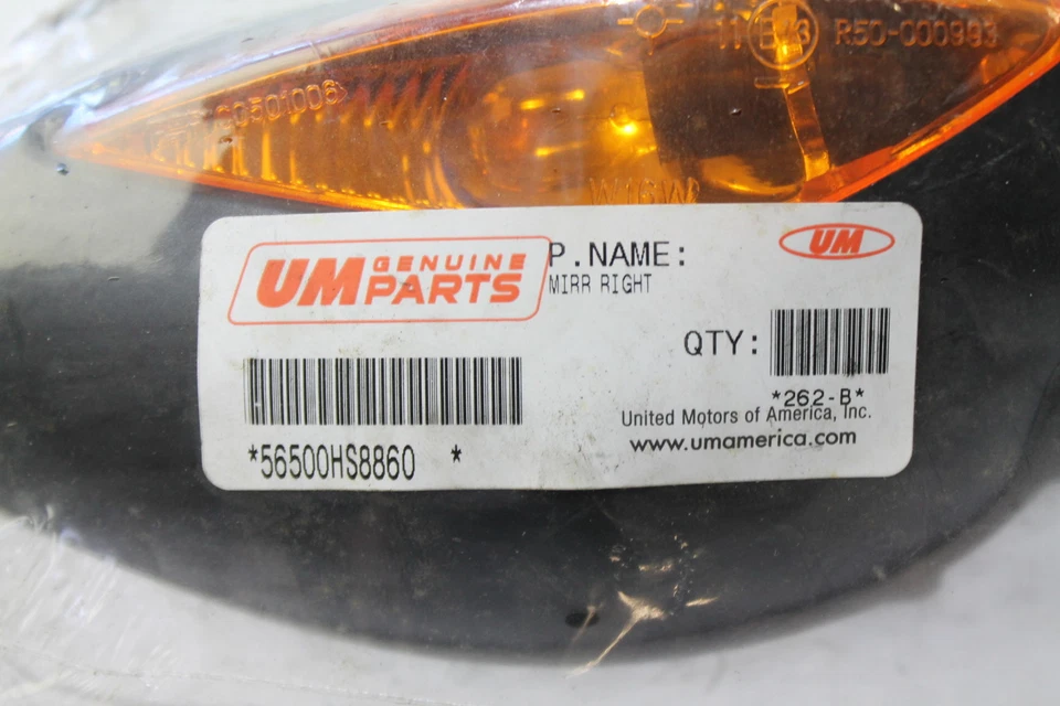 Espejo retrovisor scooter señal de giro derecho 10 mm UM-56500HS8860 Hyosung MS3 250 XPEED 250i Foto 4 de 4