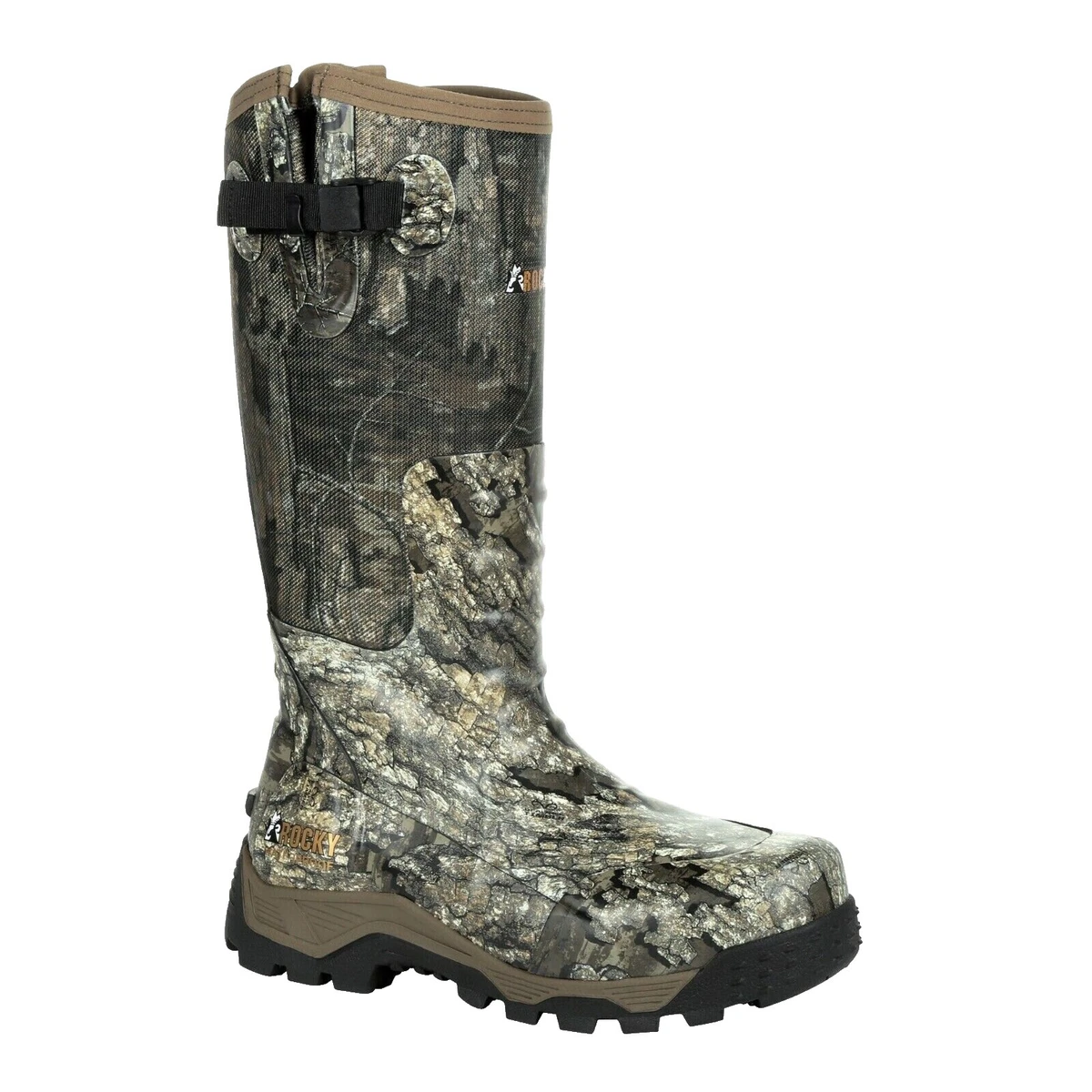 Bottes Imperméables Rocky Homme 11.5 - Marron Camouflage - Chasse Extérieur