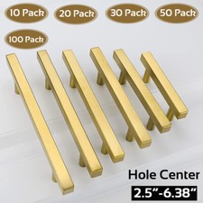 Modern Gold Cabinet Handles T Bar Pulls Kitchen Drawer Hardware Stainless Steel