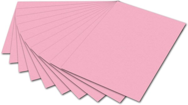 Folia 6126 - Fotokarton Rosa, 50 X 70 Cm, 300 G/Qm, 10 Bogen - Zum Basteln Und K-image