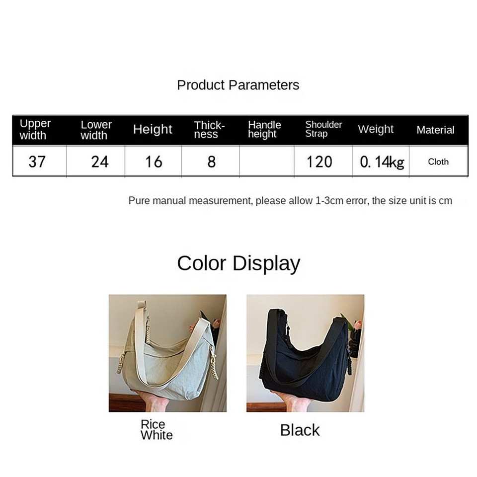 Side Zipper Shoulder Bags Canvas Crossbody Bags Tote Handbag for Woman