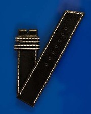 Ecclissi 20mm x 20mm Black Leather Strap 21620