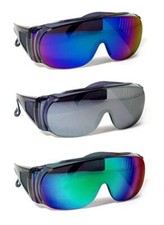 Calabria 1003 Large FitOver 100 UV protection in Blue/Green/Silver Mirror 3Pack