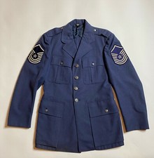 US Air Force Men's Enlisted Jacket Master Sergeant Patches Size 39R Wool