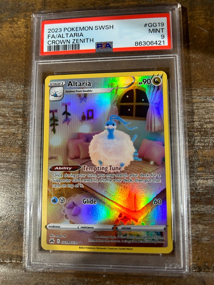 POKEMON 2023 Crown Zenith Full Art ALTARIA #GG19 PSA 9 Mint RARE