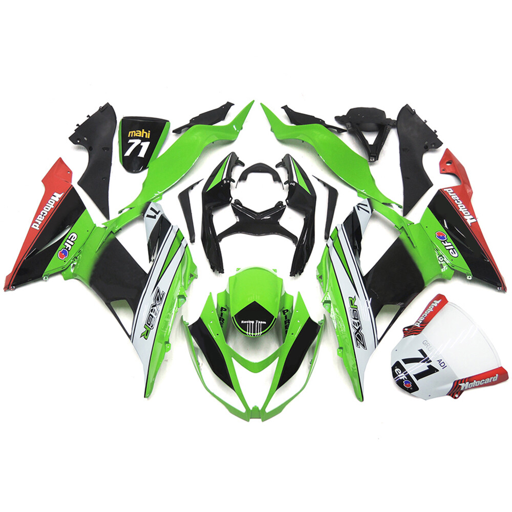 ABS Bodywork for Kawasaki Ninja ZX6R ZX636 2013-2018 Green Black