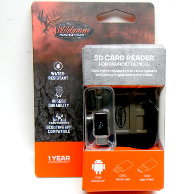Wildgame Innovations ANDROID CAMERA SD CARD READER MIRCO + USB TYPE C HUNTSMART