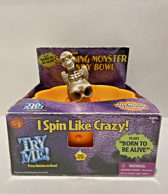 Gemmy Industries Animated SPINNING Monster Candy Bowl Sound & Motion Works 2001
