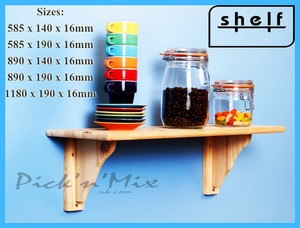 100 Natural Wood Pine Shelf Kit Unfinished Storage Shelves 2ft 3ft Or 4ft Ebay