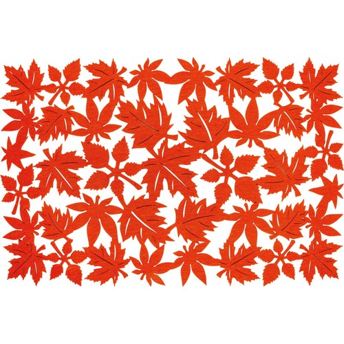 Primitives by Kathy Felt Table Placemat - Orange Fall Leaves 17.5 Inch x 11.5 In - Picture 3 of 3