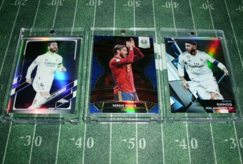 2020-21 Euro Select Chrome Finest Refractor Sergio Ramos GOAT 3x LOT /225 SP📈🔥 - Picture 1 of 5