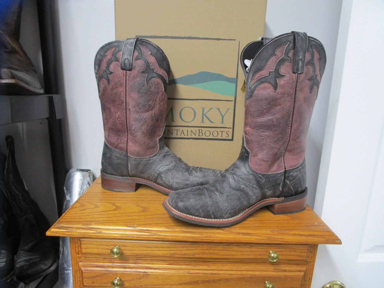 Botas occidentales Smoky Mountain para hombre Cumberland cuero envejecido 9D