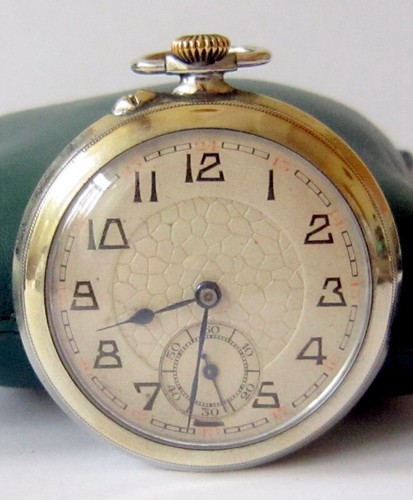 ANTIQUE RARE SWISS UNBRANDED OPEN FACE POCKET MEN'S WATCH AND SERVICED # 194 - Picture 2 of 12