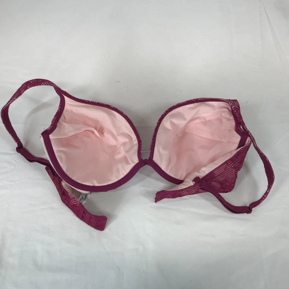 LILYETTE ~ MUJER 38D ~ SUJETADOR CON AROS DE ENCAJE ROSA ~ ESTILO 0874 Foto 4 de 4