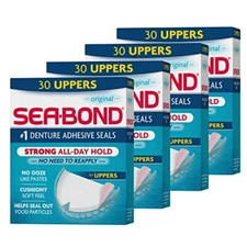 Sea-Bond Secure Denture Adhesive Seals, Original Uppers, Zinc-Free, 