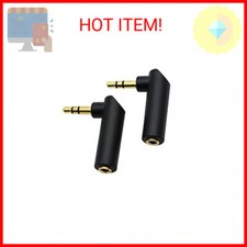 rgzhihuifz 3.5mm Angle Male to Female Audio Adapter, 90 Degree Right Angle Gold-