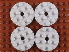 LEGO ROUND 4X4 PLATE ~ W/ Hole Red BlueYellow Brown Green Black Pink White  NEW