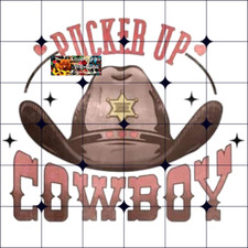 Sublimation Print Cowboy Valentines Day Ready to Press Heat Transfer