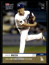 Topps Now 237 Kenta Maeda 2019 Los Angeles Dodgers 12 Ks en victoria PR 233 SP