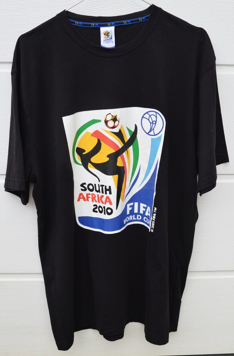 T-shirt Coupe Du Monde FIFA 2010 Afrique Du Sud - Vert - Taille L - NEUF Avec étiquette - Officiel