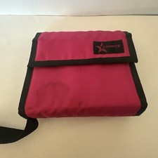 Vintage STARITE 6-Cassette Carrying Case Hot Pink Nylon Y2K Retro Organizer