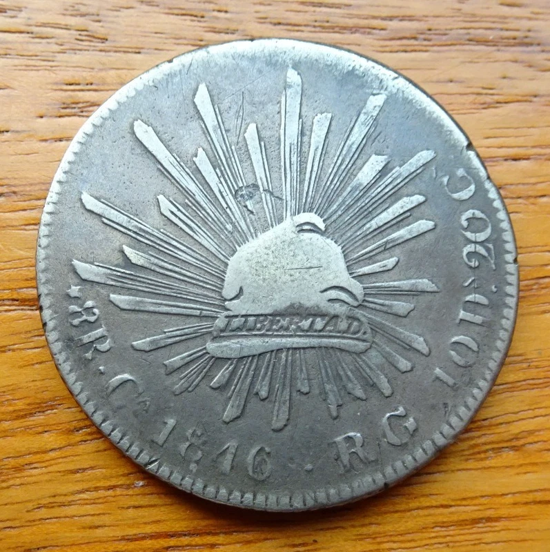 MEXICO 8 REALES 1846 CA RG CONTEMPORARY 25 GRAMS - Image 2 of 4