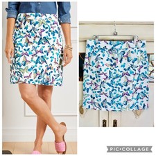 NWOT TALBOTS CANVAS A-LINE SKIRT - EXQUISITE BUTTERFLIES Size 6