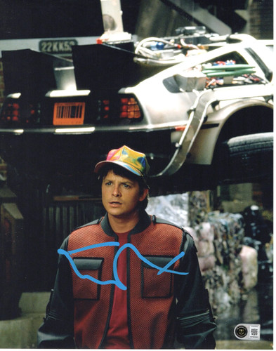 Michael J. Fox signed 11x14 Photo Marty McFly Back to the Future 2 Beckett
