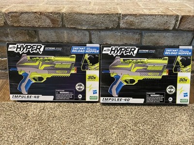 NERF Hyper Rush-40 Pump-Action Blaster With Eyewear Protection Hopper Feed NEW 2