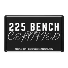 225 Bench Certified Official Bench Card Gym Lifting Body Building