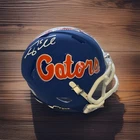 Tim Tebow Autograph Blue Matte Speed Mini Helmet with White Ink. Tim Tebow COA