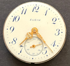 Antique 1912 Elgin 355 Pocket Watch Movement Parts/Repair Fancy Hands 0s 15j USA