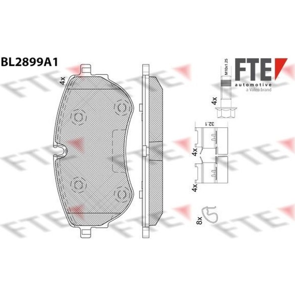 FTE 9011140 Bremsbelagsatz FüR VW Amarok 2HA 2HB S1B S6B S7A S7B-image